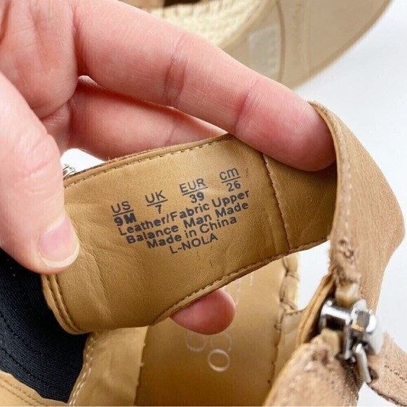 Franco Sarto Brown Nola Espadrille Wedge Sandals Size 9 NEW - Picture 12 of 12